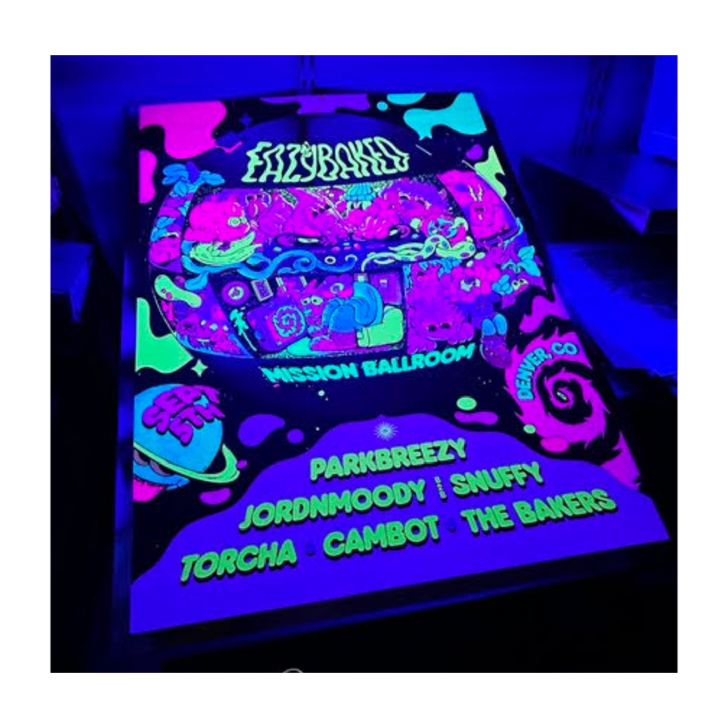 AUTOGRAPHED MISSION SHOW 18" x 24" Screen Printed Poster in FOIL GLOW