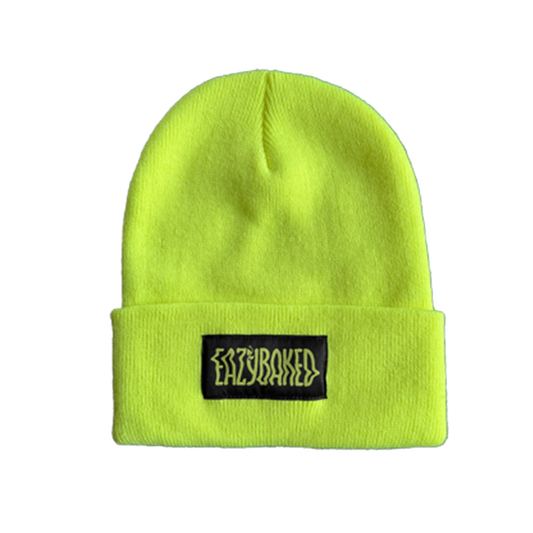 KNIT BEANIE IN SAFETY GREEN