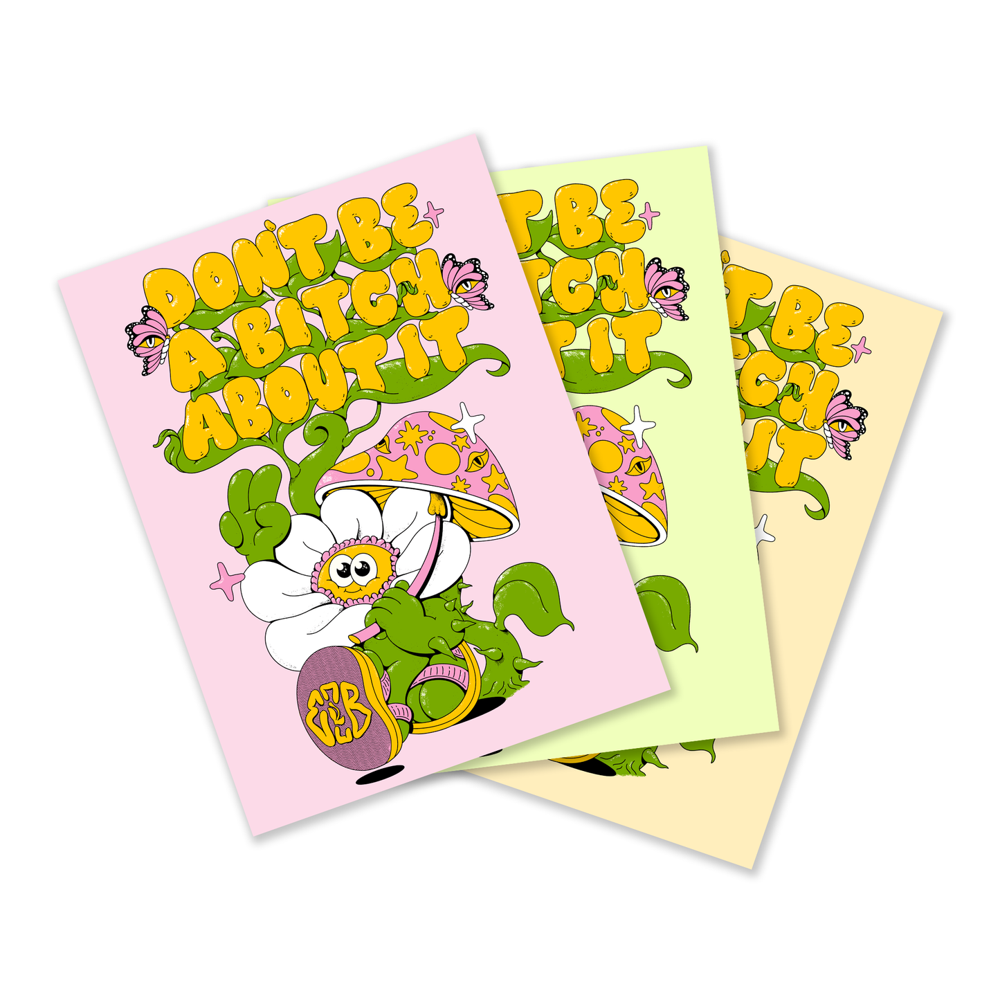 D.B.A.B.A.I. LE 18" x 24" Screen Printed Poster in PINK LEMONADE PINK PAPER