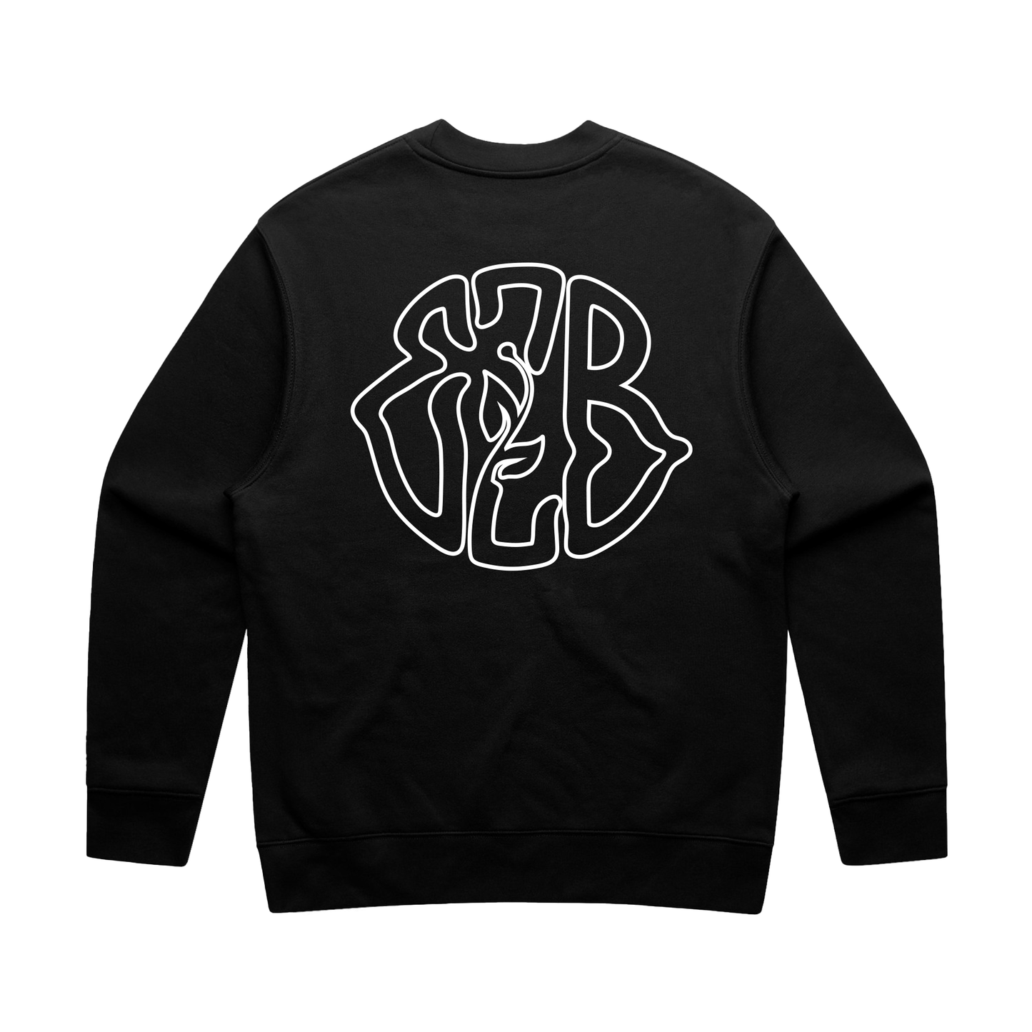 CLASSIC EZB EMBROIDERED LOGO CREWNECK - BLACK