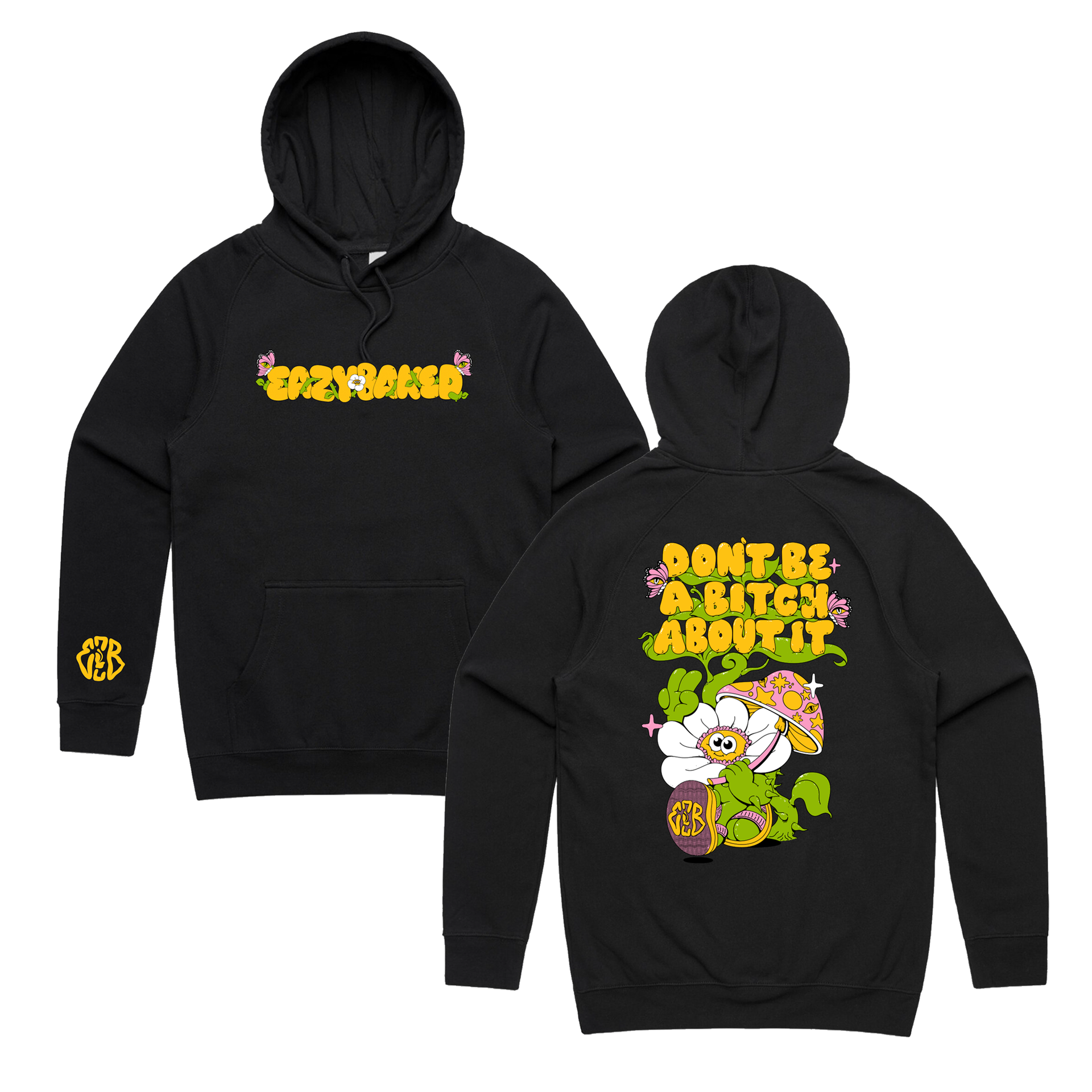 D.B.A.B.A.I. HOODIE in BLACK – EAZYBAKED Merch Shop