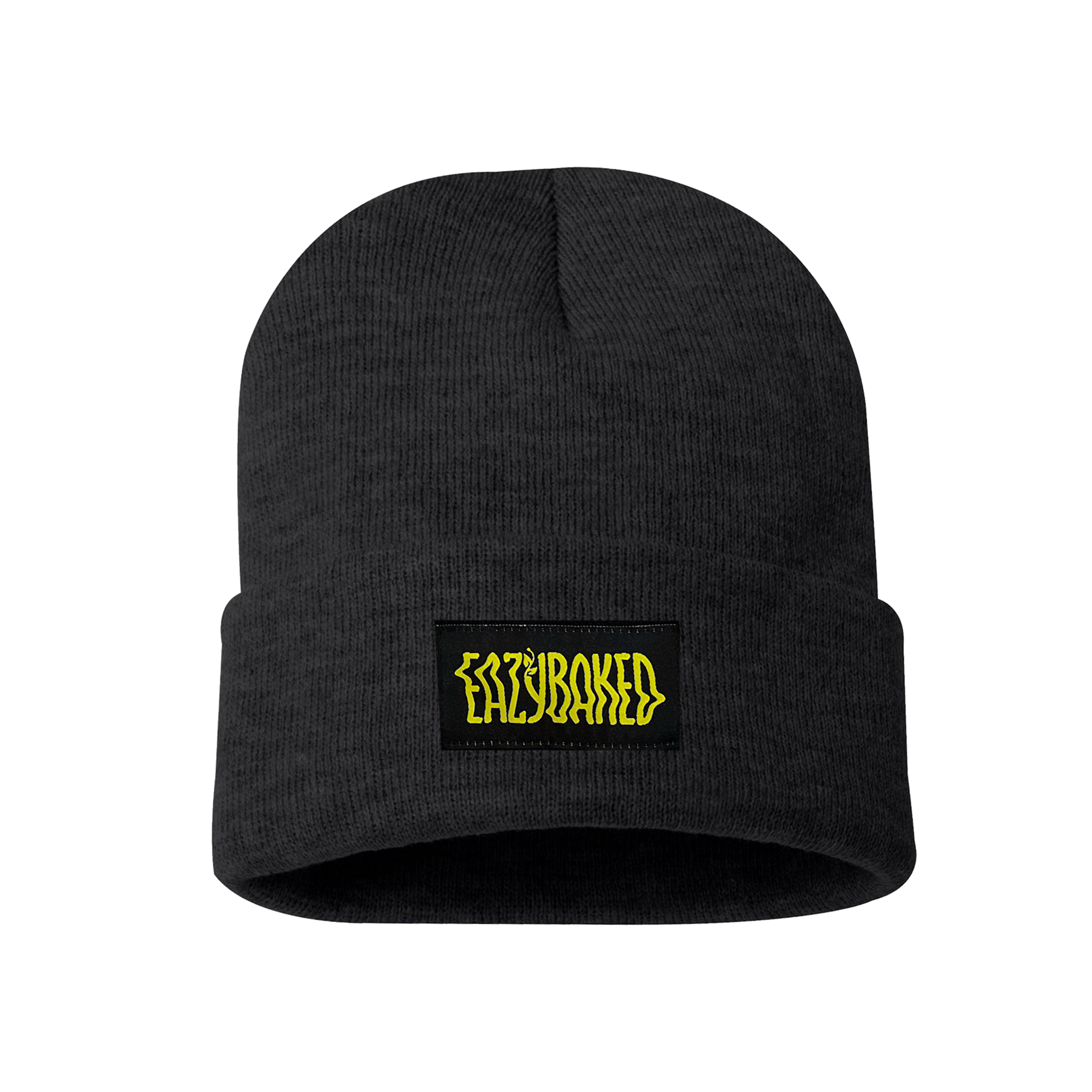KNIT BEANIE IN HEATHER CHARCOAL – EAZYBAKED Merch Shop