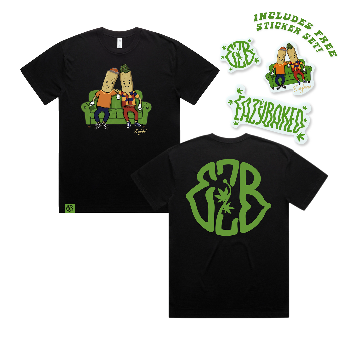 4/20 Exclusive EZB Logo Tee – Black